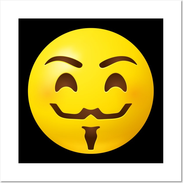 Anonymous Hacker Mask Emoji Hacker Emoji Posters and Art Prints